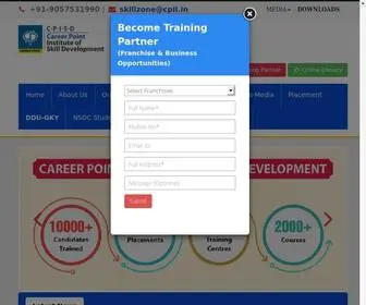 Cpisd.in(PMKVY Training Partners RKCL RSCIT Training Centers Rajasthan India) Screenshot