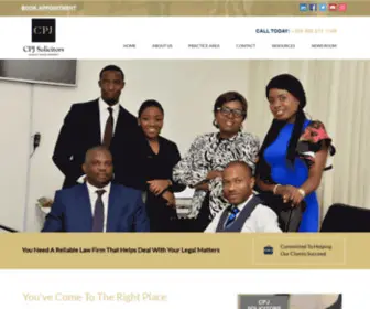 CPJchambers.com(Cpj Solicitors Nigeria) Screenshot