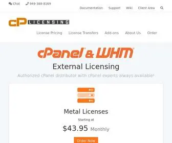 Cplicensing.net(Authorized cPanel License Provider) Screenshot