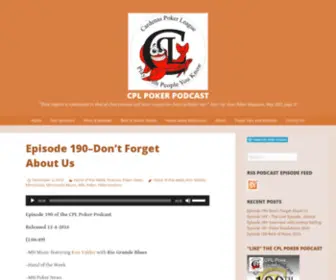 CPlpokerpodcast.com Screenshot