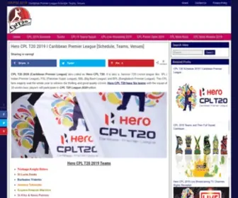 CPLT20League.com(CPL T20 2019 FIXTURES) Screenshot