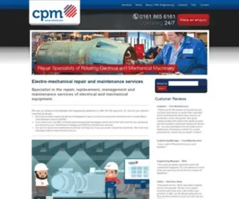CPM-UK.com(Electrical & Mechanical Equipment Services Manchester) Screenshot