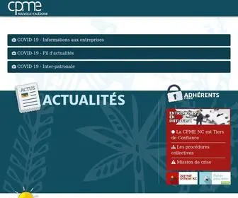 Cpme.nc(CPME Nouvelle) Screenshot