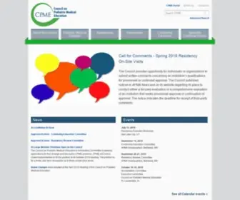 Cpme.org(Council on Podiatric Medical Education) Screenshot