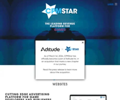CPMstar.com(The Online Advertising Network Devoted To Gamers) Screenshot