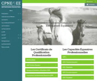 Cpne-EE.org(Commission Paritaire Nationale pour l'Emploi des Entreprises Équestres) Screenshot