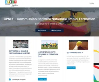 Cpnef-Sport.com(CPNEF Commission Paritaire Nationale Emploi Formation) Screenshot