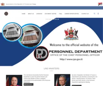 Cpo.gov.tt(Personnel Department) Screenshot