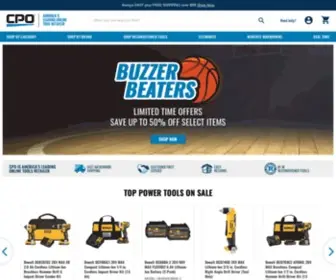 Cpooutlets.com(CPO is America's Leading Online Tool Retailer) Screenshot