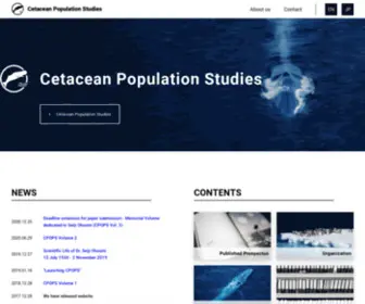 Cpops.jp(Publication Committee for the Cetacean Population Studies) Screenshot