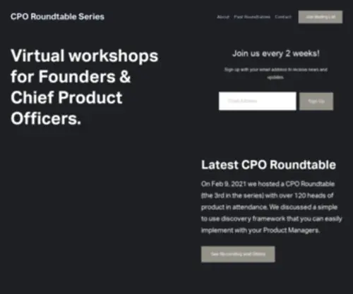 Cporoundtables.com(CPO Roundtable Series) Screenshot