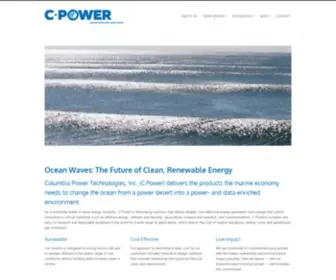 Cpower.co(Power Clean Renewable Energy from Ocean Waves) Screenshot