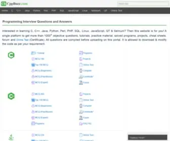 CPpbuzz.com(Programming Interview Questions and Answers) Screenshot