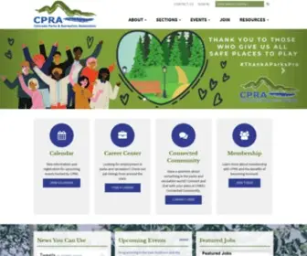 Cpra-WEB.org(Colorado Parks and Recreation Association) Screenshot