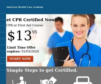 Cpraedcourse.com(Online CPR Certification) Screenshot