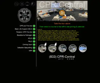 CPrcentral.com(BLS ACLS AED Provider card Safesitter First Aid certification instructor training course class index) Screenshot