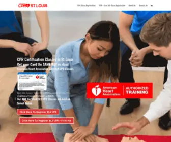 CPrcertificationstlouis.com(CPR Classes St Louis) Screenshot