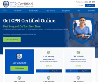 CPrcertified.com(CPR Certification Online) Screenshot