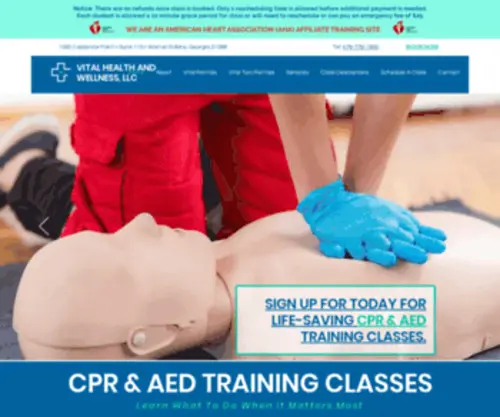 CPRtraining101.com(Vital Health and Wellness) Screenshot