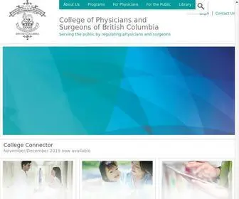 CPSBC.ca(College of Physicians and Surgeons of BC) Screenshot