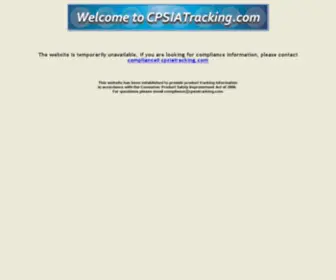 Cpsiatracking.com(CPSIA TRACKING SYSTEM) Screenshot