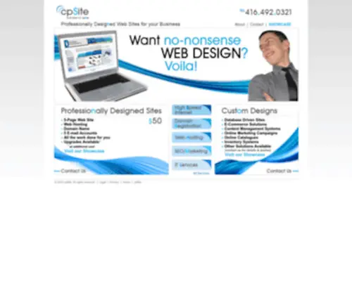 Cpsite.ca(Professionally Designed Web Sites for your Business) Screenshot