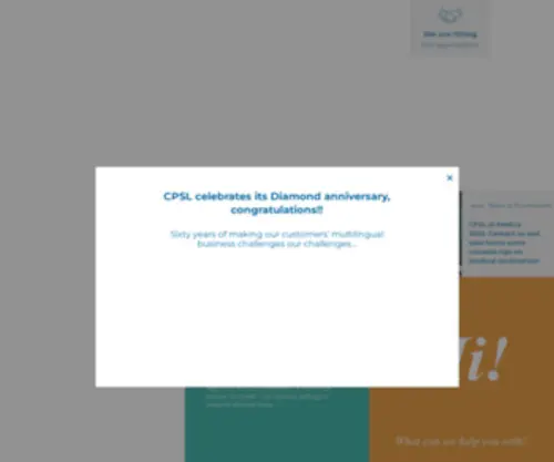 CPSL.com(Translation and multilingual solutions company) Screenshot