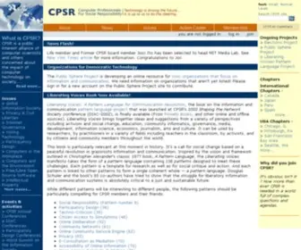 CPSR.org(Computer Professionals for Social Responsibility) Screenshot