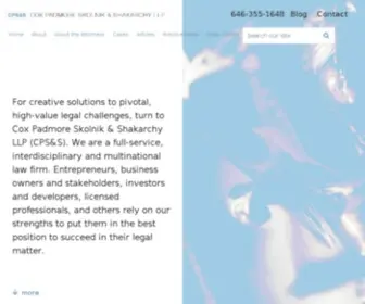 CPSslaw.com(Cox Padmore Skolnik & Shakarchy LLP) Screenshot