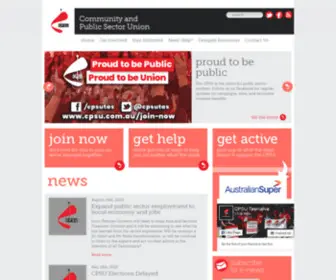 Cpsu.com.au(Community and Public Sector Union Community and Public Sector Union) Screenshot