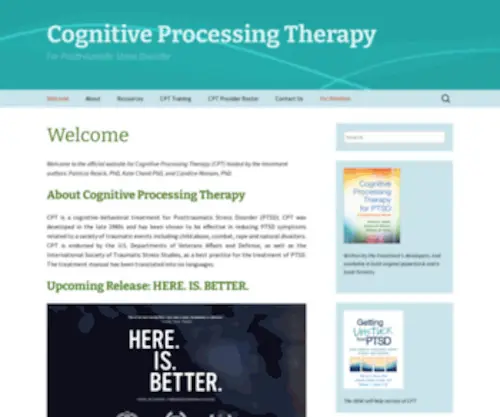 CPtforptsd.com(Cognitive Processing Therapy) Screenshot