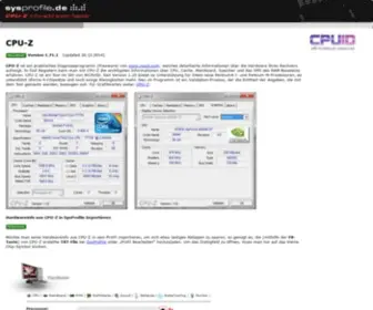 Cpu-Z.de(Info-Tool für Prozessor & Mainboard) Screenshot
