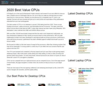 Cpuagent.com(2024 Best Value CPUs) Screenshot