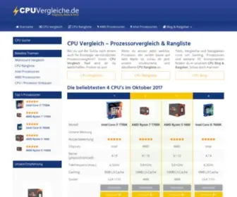 Cpuvergleiche.de(CPU Vergleich & CPU Rangliste 2017) Screenshot