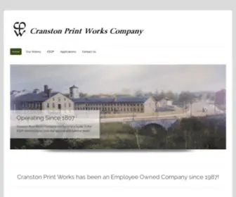 CPW.com(Cranston Print Works Company) Screenshot