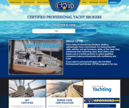 CPYB.net(The National Yacht Broker Certification Program) Screenshot