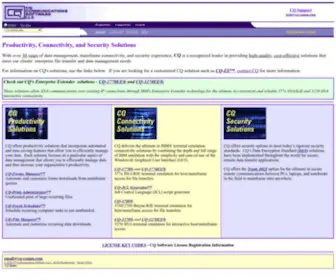 CQ-Comm.com(CQ provides solutions for data management and JES mainframe host communications) Screenshot