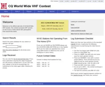 CQWW-VHF.com(CQ VHF Contest) Screenshot