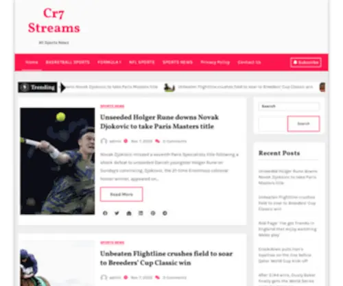 CR7Streams.online(All Sports News) Screenshot