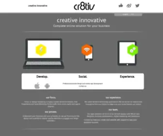 CR8Tiv.com(Cr8tiv Creative Innovative UX UI Design and development) Screenshot