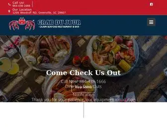 Crabdujourgreenville.com(Cajun seafood restaurant & Bar) Screenshot