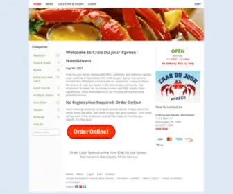 Crabdujournorristownpa.com(Order Cajun Seafood online from Crab Du Jour Xpress) Screenshot