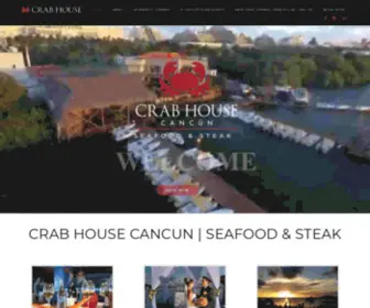 Crabhousecancun.com(Seafood Restaurant in Cancun) Screenshot