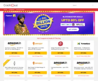 Crackdeal.biz(Coupons, Deals & Discounts) Screenshot