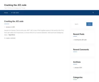 Crackingthejeecode.com(Cracking the JEE code) Screenshot