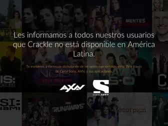 Crackle.cl(Sony Crackle Website) Screenshot