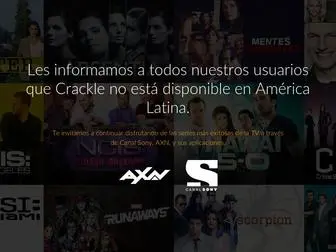 Crackle.com.mx(Sony Crackle Website) Screenshot