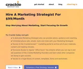 Crackle.marketing(Small businesses need help with marketing and lead generation. Crackle Marketing) Screenshot