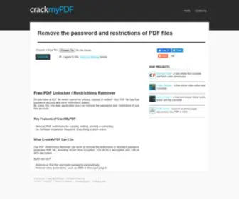 Crackmypdf.com(Unlock PDF files) Screenshot