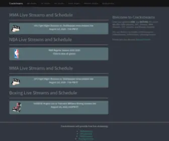 Crackstreams.ga(HD Live NBA streams) Screenshot